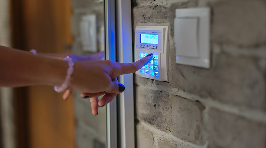 door entry system with led lights