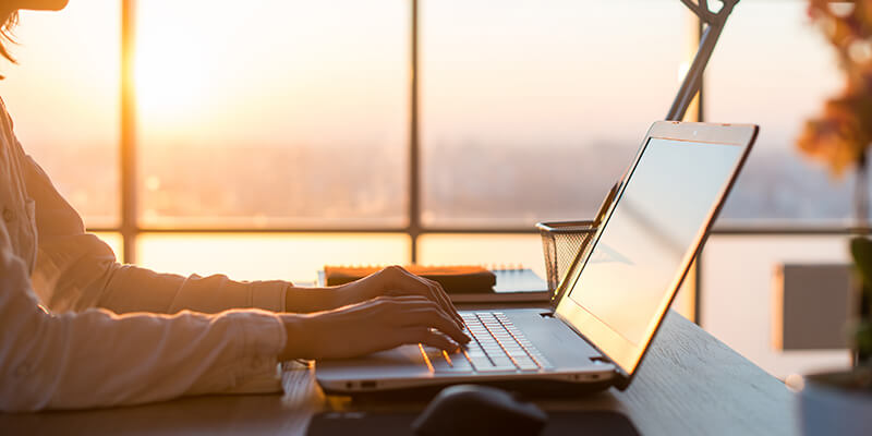 Office at sunset