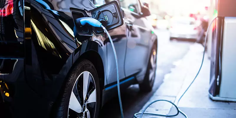 Electric Car On Charge