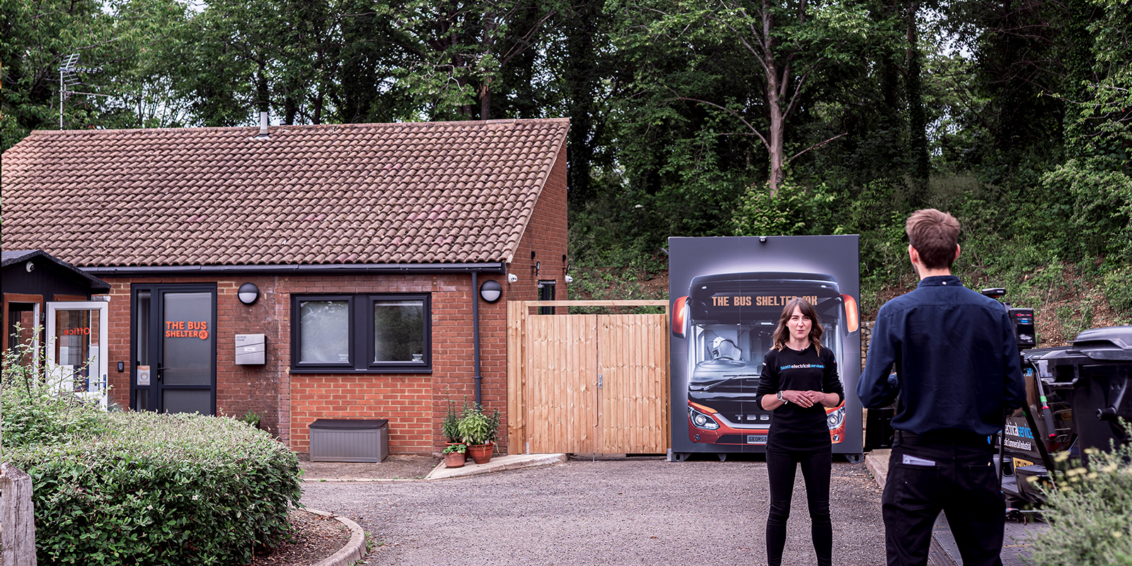 Christa At The Bus Shelter