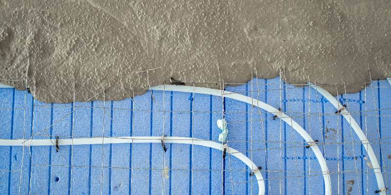 concrete on underfloor heating